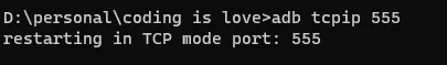 Connect ADB over Wi-Fi