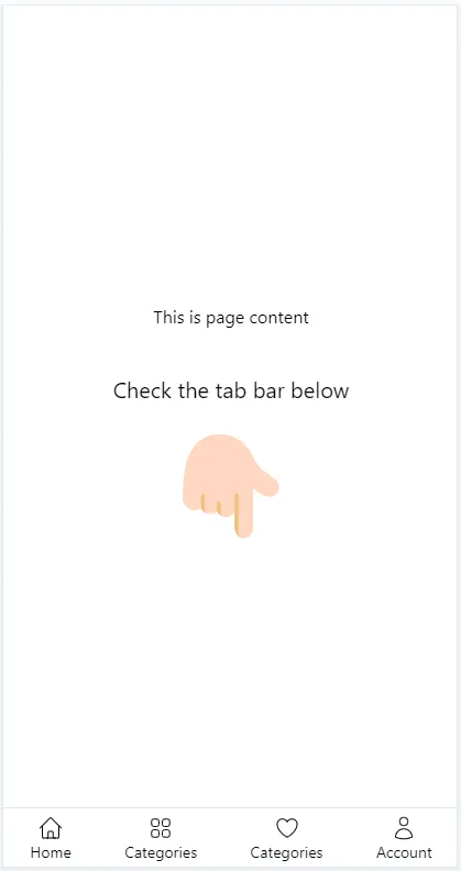 Tailwind CSS bottom navigation tabs example