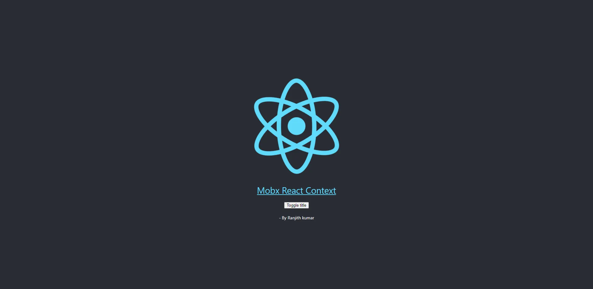 Mobx react context example