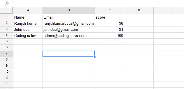 bulk email google sheets